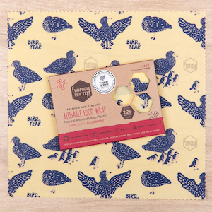Food Wraps – Eco Friendly Water Bottles & LunchWare: Honeywrap 3pk Bird Of The Year Whio - Large, Medium, Small