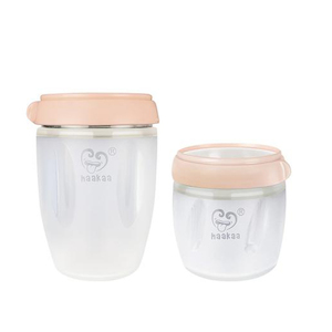 Products: Haakaa Generation 3 Silicone Storage Container 2pk 160/250ml - Nude
