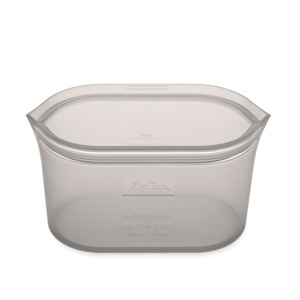 Zip Top Silicone 3pc Dish Set - Grey - 100% Platinum Silicone