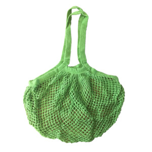 Products: Green Essentials Large Organic Cotton Mesh Shopping Bag - Green