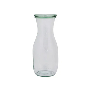 Glass Bottles & Glass Carafes: Weck 530ml Glass Flask with Glass Lid