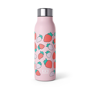 Bargains Clearance Pick up a bargain while it lasts: Monbento Genius Graphic Smart Water Bottle 500ml - Strawberry