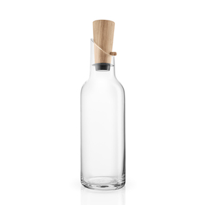 Drink Bottles 1 to 2 Litre Capacity: Eva Solo Glass Carafe with Wood Stopper - 1 Litre