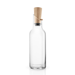 Drink Bottles 1 to 2 Litre Capacity: Eva Solo Glass Carafe with Wood Stopper - 1 Litre