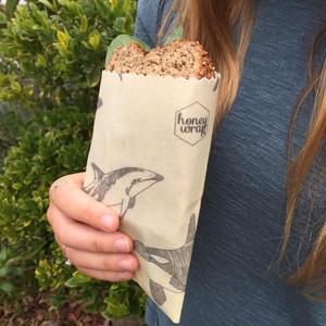 ECO Lunchware: Honey wrap Medium Jonah Project - Single - handmade right here