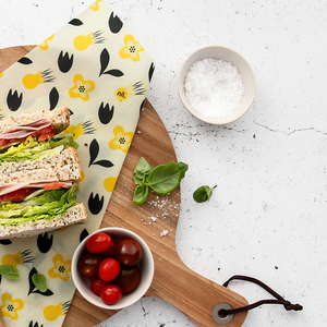 nil VEGAN Food Wrap Set of 2 - Med/Large (Flowers)