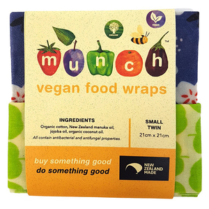 Munch VEGAN Food Wrap - Small Twin Pk (Green Apple)