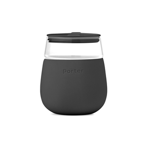 Bargains Clearance Pick up a bargain while it lasts: Porter Glass Tumbler 444ml - Charcoal - Glass tumbler with Silicone Cover