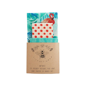 ECO Lunchware: LilyBee Wrap Set of 3 - Flamingo