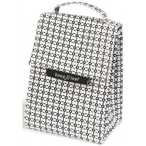 Keep Leaf Cotton Insulated Lunch bag - Black & White