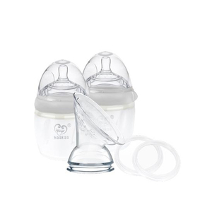 Baby Bottles & Sippys Stainless Steel, BPA free Baby Bottles & Sippys: Haakaa Generation 3 Silicone Pump and Bottle Pack - Grey