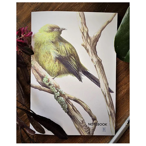 Wild Grey Fox A5 Notebook - Bellbird or Korimako - Original Artwork