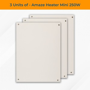 Products: 3 Units of Mini 250W Heater - Amaze Heaters NZ