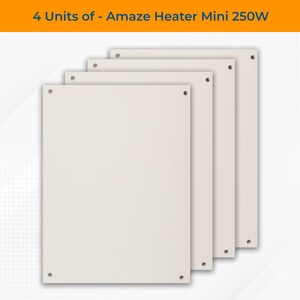 Products: 4 Units of Mini 250W Heater - Amaze Heaters NZ
