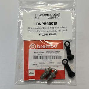 Brakes And Transmission: Brake caliper bleed valves - Various Porsche models (1978 - 2018)