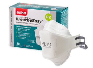 Products: Esko BreatheEasy P2 Flat Fold Particulate Disposable Mask Non-Valve 20 pack - Waterford Painting & Trade Supplies