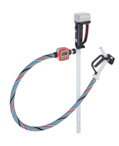 Lutz Jesco Drum Pump: EASYTRANS B2 PVDF WITH FLOW METER TR90 PVDF, MOTOR B2, PUMP TUBE PVDF