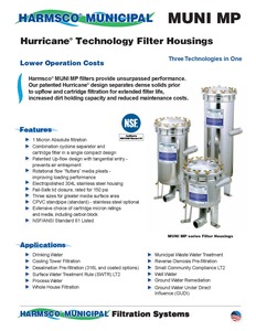Cartridge Filtration: HARMSCO® MUNI MP Hurricane® Technology Filter Housings