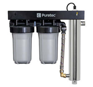 WU-UV100 10”, 1” connection, Filtration & UV with Reversible Mounting Frame