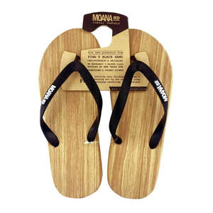 Moana Rd Wooden Look Jandals