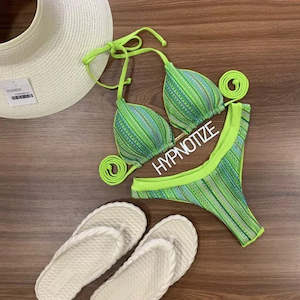 Bikini: Bikini Andrieli Green Crochet