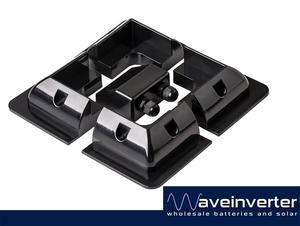 Vehicle solar panel mounting five piece Kitset