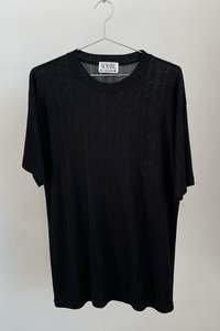Tees: Black Knit Tee - M/L