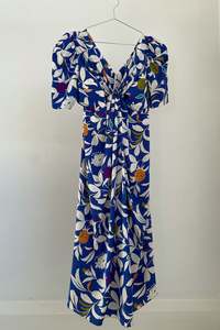 Dresses: Floral Bustier Empire Waist Dress - 6