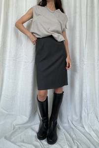 Skirts: Charcoal Armani Pencil Skirt - XS