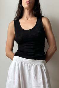 Tops: Slinky Black Tank - 8