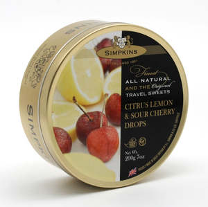 Food Drinks: Simpkins Sugar Free Citrus Fruit Drops Tin 150g
