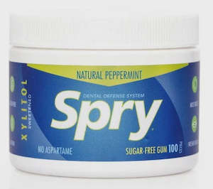 SPRY GUM PEPPERMINT SUGAR FREE 100 PIECES