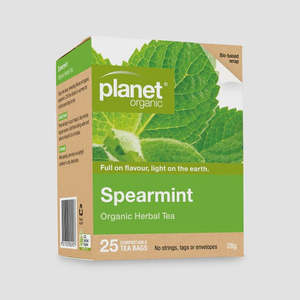 Food Drinks: Planet Organic Spearmint tea 25 teabags