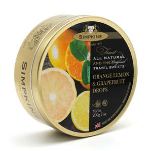 Food Drinks: SIMPKINS ORANGE LEMON & GRAPEFRUIT DROPS 200G