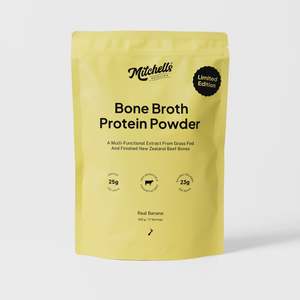 MITCHELLS BONE BROTH PROTEIN POWDER REAL BANANA 500G