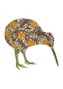 Frontpage: Art Print - Kiwi in NZ Natives