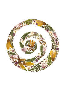 Frontpage: Art Print - Koru in NZ natives