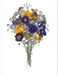 Cards 1: Card - Pansy bouquet