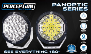 Perception Lighting 12 Volt Direct: 8.5" Perception Lighting Panoptic Series LED Driving Lights