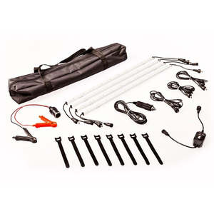 Auto Electrical: Illuminator 5 Bar Camp Light Kit | LED dimmer | Alligator clips & cig socket