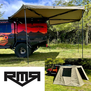 RMR Freestanding 270 Degree Awning Right/Driver Side Mounting & Wall COMBO