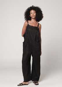 Wide Legged Unisex Linen Overalls