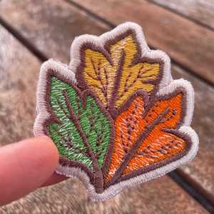 Products: Leaf Embroidered Iron-On Patch – Nature Aesthetic Patch - Wear&EM Limited