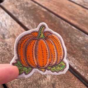 Pumpkin Embroidered Patch – Autumn Iron-On Patch - Wear&EM Limited