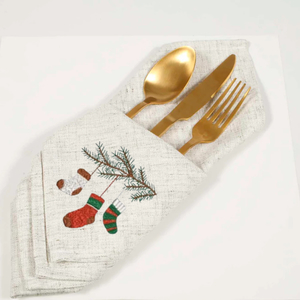 Products: Premium Linen Blend Napkins – Set of 4 – Christmas Symbols - Wear&EM Limited