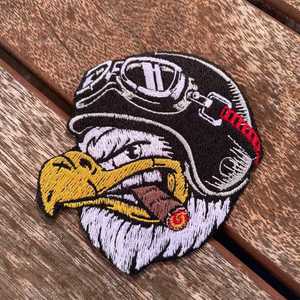 Products: Eagle Face Embroidered Iron-On Patch – Biker Style Jacket Patch - Wear&EM Limited