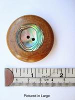 Wood &amp. Paua buttons - small inlay (set of 4)