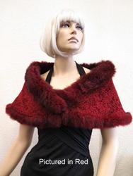 Fashion catalogue: Baby lamb skin madame butterfly stole