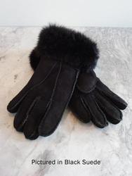 Accessories: Possum fur trimmed gloves