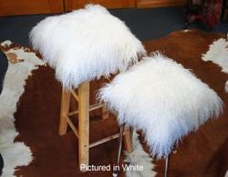 Cushions & Pillows: Mongolian lamb cushion cover pair